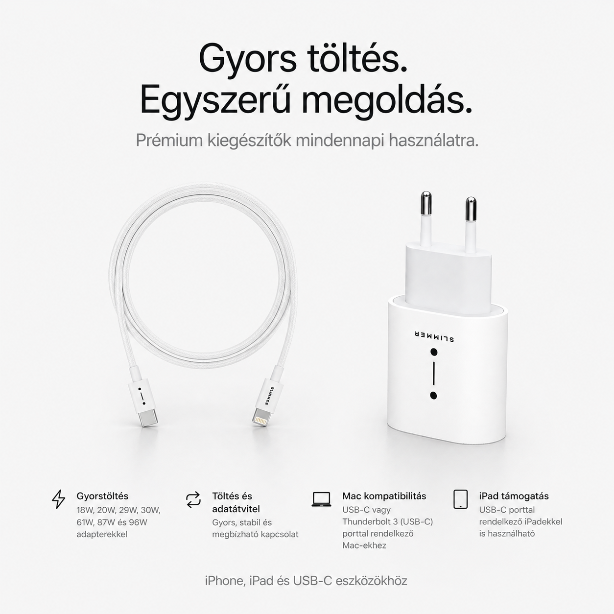 USB-C - Lightning Kábel